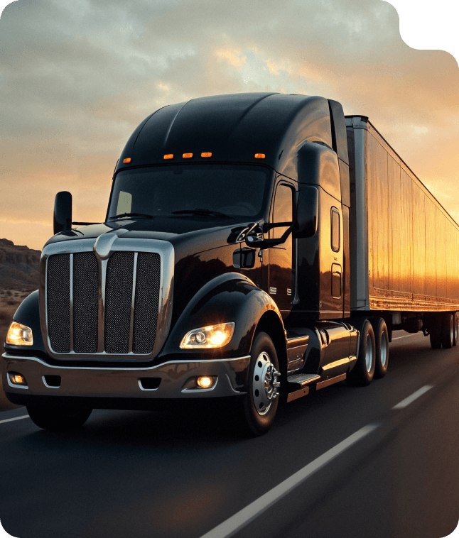 Truck on highway